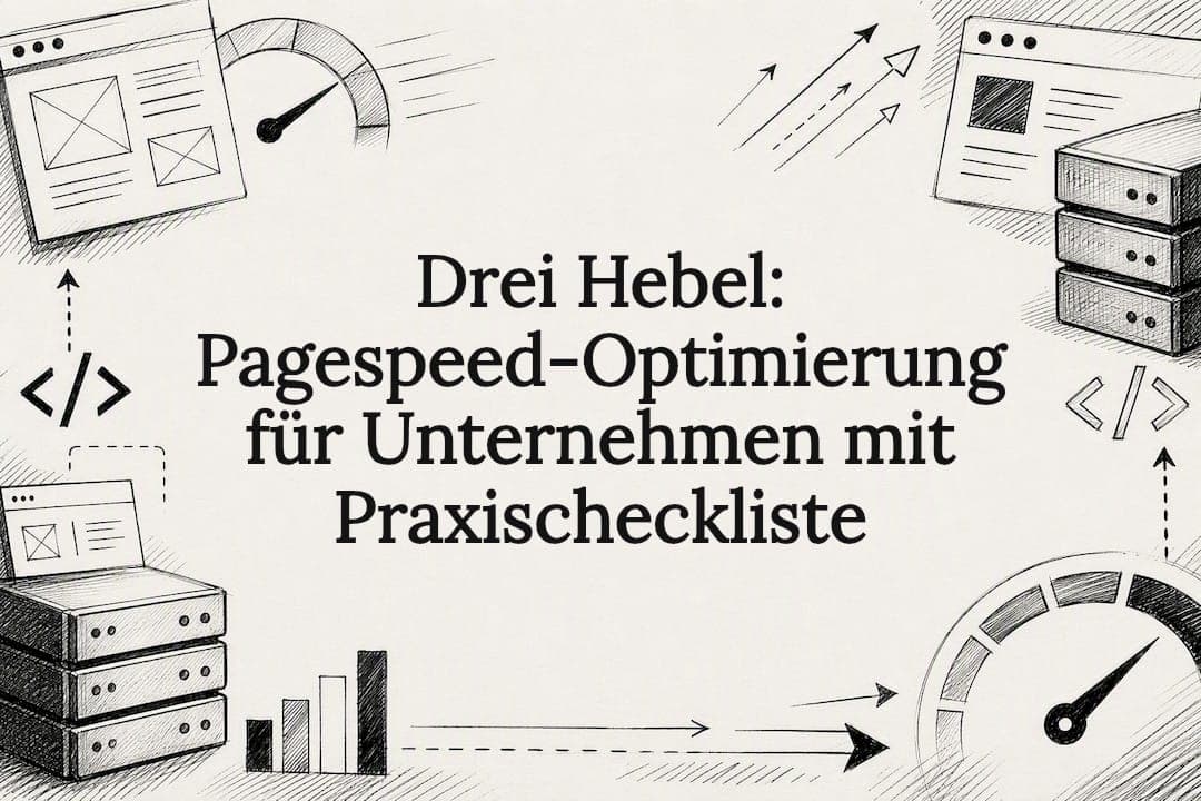 Drei Hebel: Pagespeed-Optimierung für Unternehmen mit Praxischeckliste